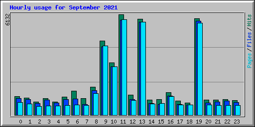 Hourly usage for September 2021